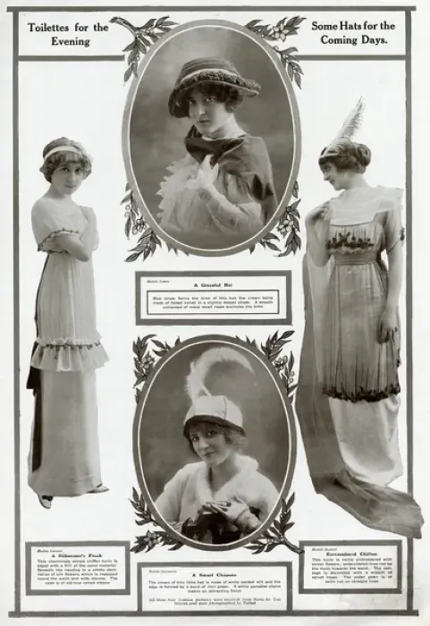 Framed Print : Fashionable womens clothing 1913 Framed Print : Fashionable womens clothing 1913