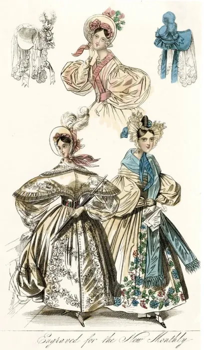 Framed Print : Fashions for 1834 Framed Print : Fashions for 1834