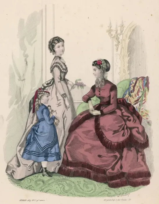 Framed Print : Fashions for 1869 Framed Print : Fashions for 1869