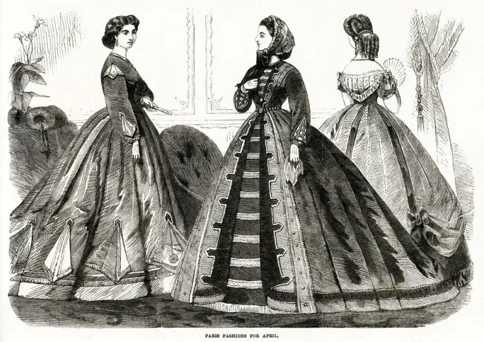 Framed Print : Fashions for April 1865 Framed Print : Fashions for April 1865