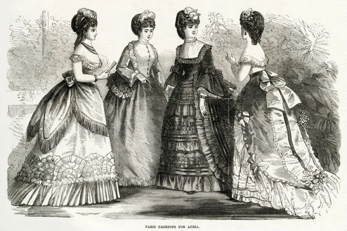Framed Print : Fashions for April 1870 Framed Print : Fashions for April 1870