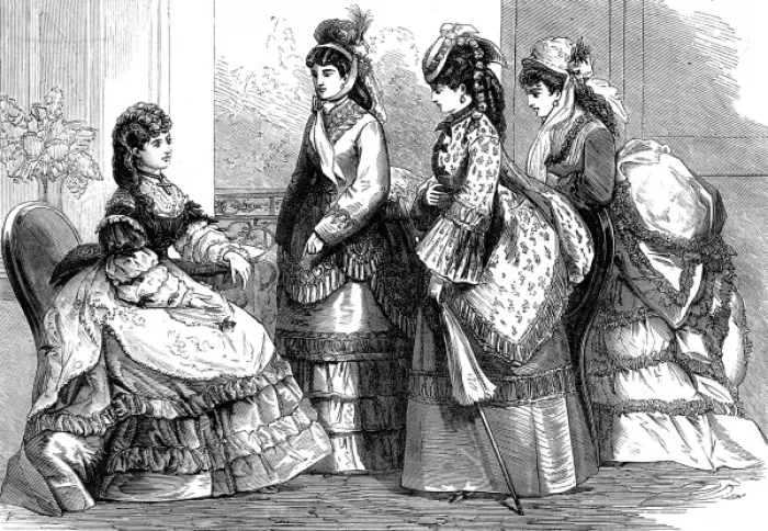 Framed Print : Fashions for April, 1872 Framed Print : Fashions for April, 1872
