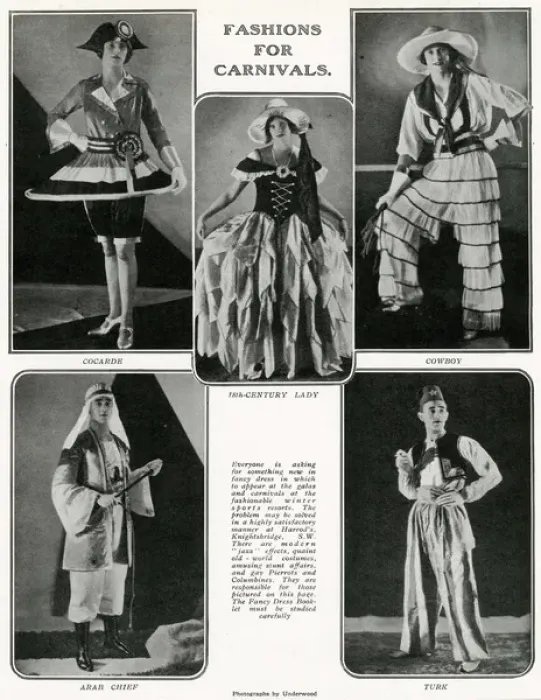 Framed Print : Fashions for Carnivals, 1928 Framed Print : Fashions for Carnivals, 1928