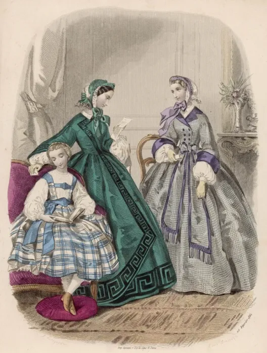 Framed Print : Fashions for Feb. 1861 Framed Print : Fashions for Feb. 1861
