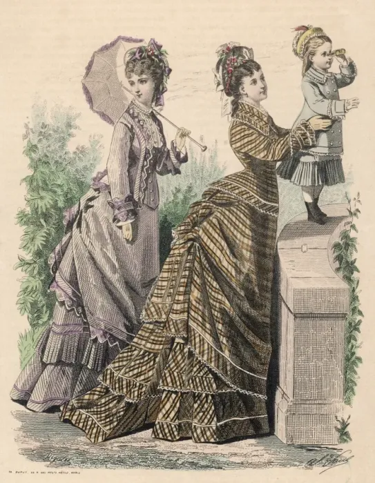 Framed Print : Fashions July 1875 Framed Print : Fashions July 1875