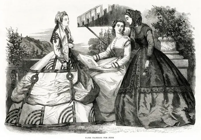 Framed Print : Fashions for June 1865 Framed Print : Fashions for June 1865