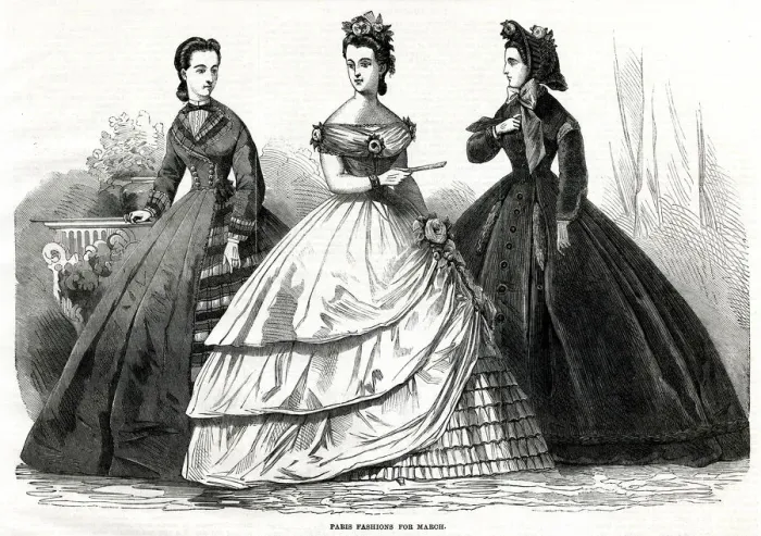 Framed Print : Fashions for March 1864 Framed Print : Fashions for March 1864