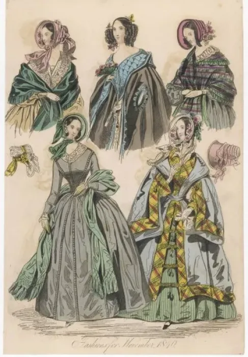 Framed Print : Fashions for Nov 1840 Framed Print : Fashions for Nov 1840