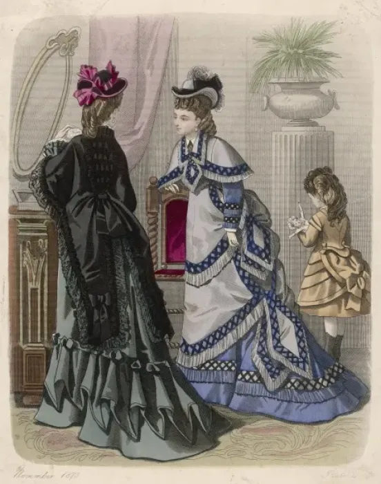 Framed Print : Fashions November 1875 Framed Print : Fashions November 1875