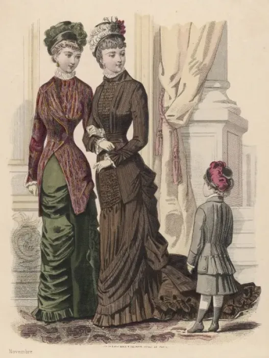 Framed Print : Fashions November 1879 Framed Print : Fashions November 1879