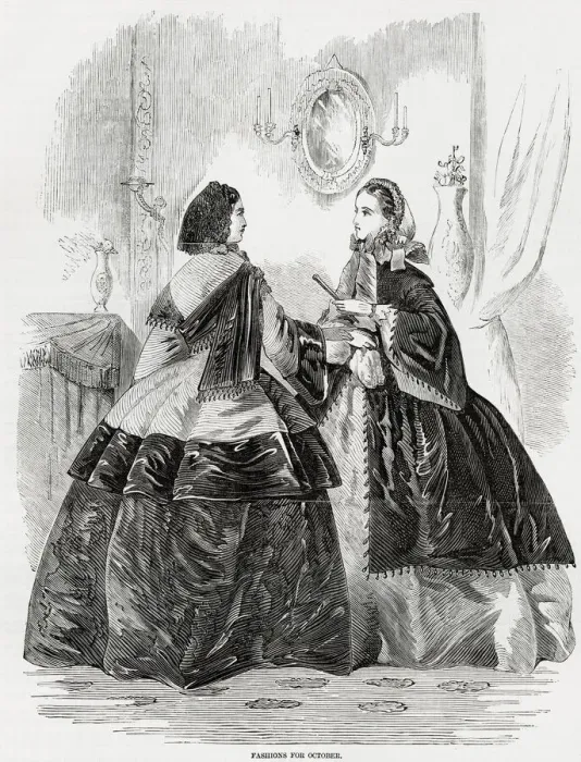 Framed Print : Fashions for October 1857 Framed Print : Fashions for October 1857