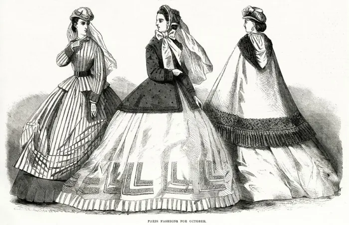 Framed Print : Fashions for October 1865 Framed Print : Fashions for October 1865