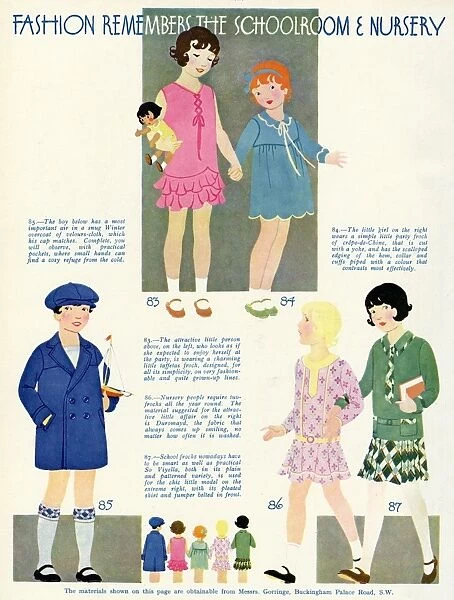 Fashions for schoolroom and nursery 1929