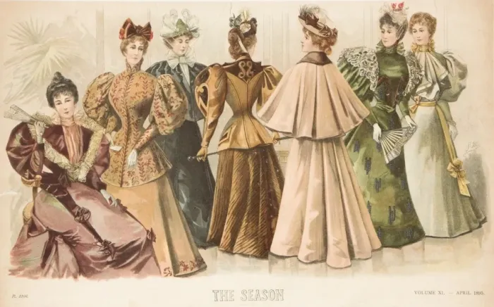 Framed Print : Fashions for The Season Framed Print : Fashions for The Season