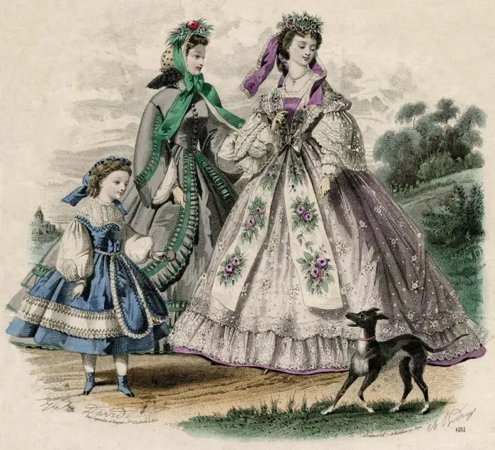 Framed Print : Fashions for September 1862 Framed Print : Fashions for September 1862