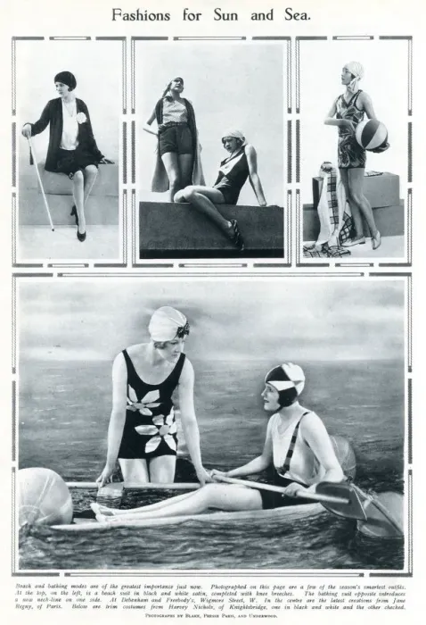 Framed Print : Fashions for the sun and sea 1929 Framed Print : Fashions for the sun and sea 1929