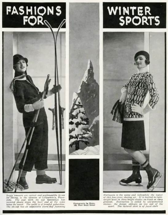 Framed Print : Fashions for winter sports 1929 Framed Print : Fashions for winter sports 1929