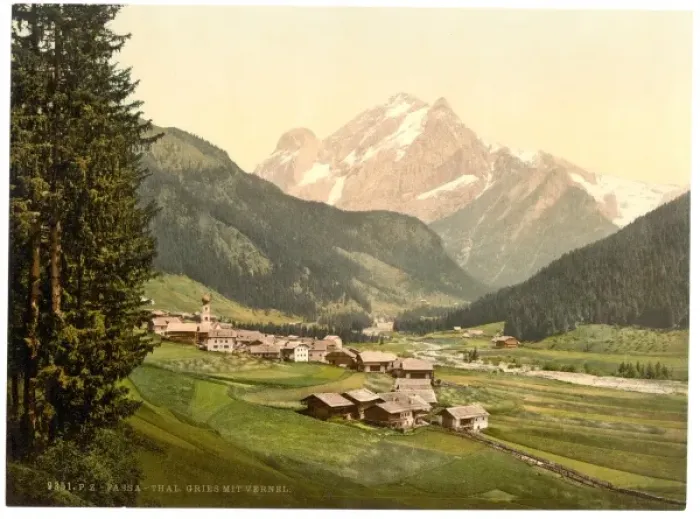 Framed Print : Fassathal (i. e. Fassatal), Gries and Vernel, Tyrol, Austro- Framed Print : Fassathal (i. e. Fassatal), Gries and Vernel, Tyrol, Austro-