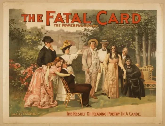 Framed Print : The fatal card the powerful drama : by Haddon Chambers & BC Framed Print : The fatal card the powerful drama : by Haddon Chambers & BC