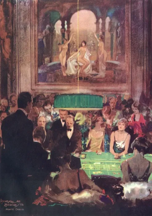 Framed Print : Fate-Vos Yeux by Howard Elcock - Monte Carlo casino, 1926 Framed Print : Fate-Vos Yeux by Howard Elcock - Monte Carlo casino, 1926