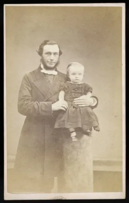 Framed Print : Father & Child 1860S Framed Print : Father & Child 1860S