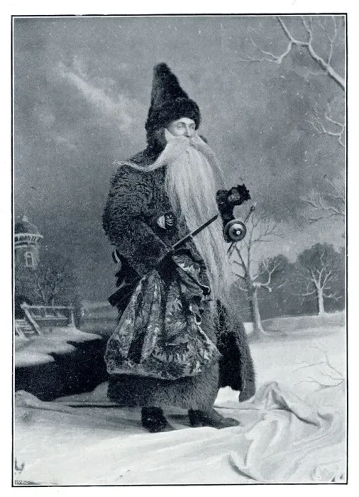 Framed Print : Father Christmas - costumed man in a studio portrait Framed Print : Father Christmas - costumed man in a studio portrait