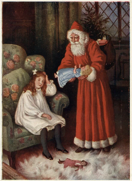 Father Christmas delivering Xmas presents