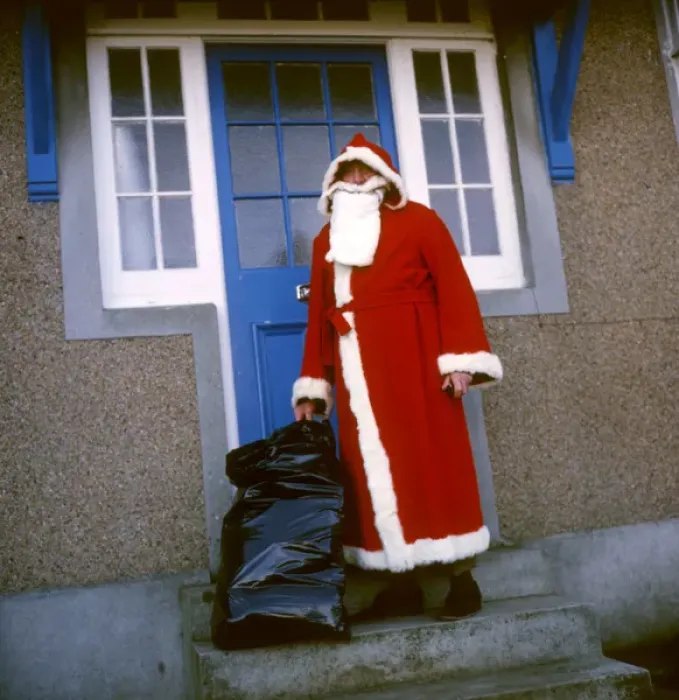 Framed Print : Father Christmas with sack of presents Framed Print : Father Christmas with sack of presents