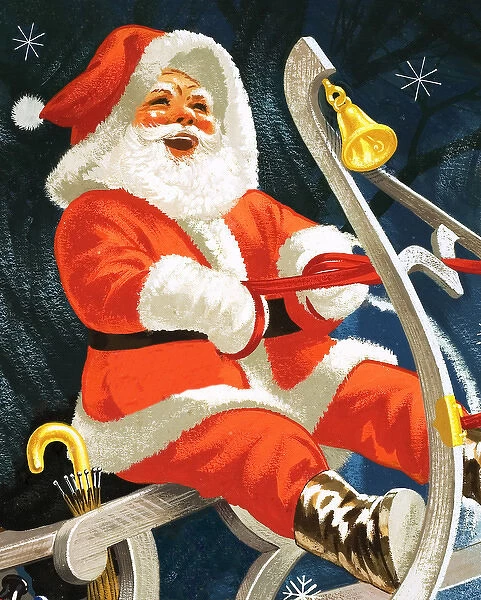 Father Christmas on his sleigh