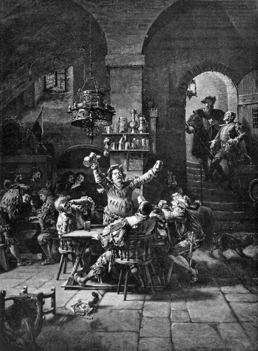 Framed Print : Faust in Auerbachs Wine Cellar Framed Print : Faust in Auerbachs Wine Cellar
