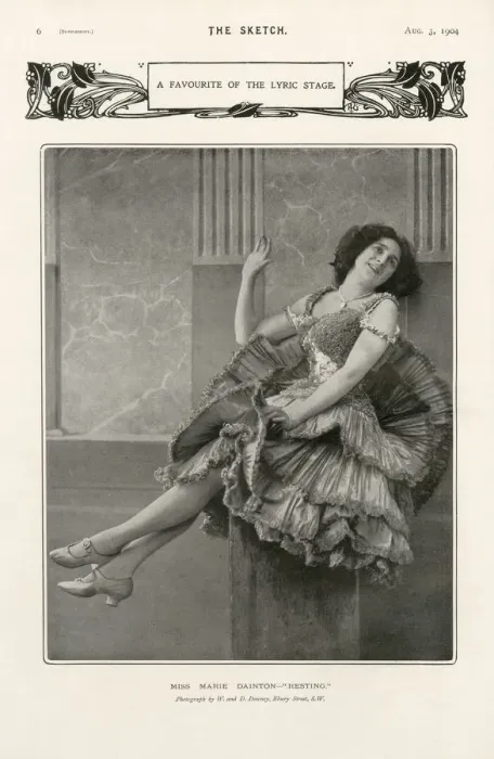 Framed Print : A Favourite of the Lyric Stage - Miss Marie Dainton Resting Date: 1904 Framed Print : A Favourite of the Lyric Stage - Miss Marie Dainton Resting Date: 1904