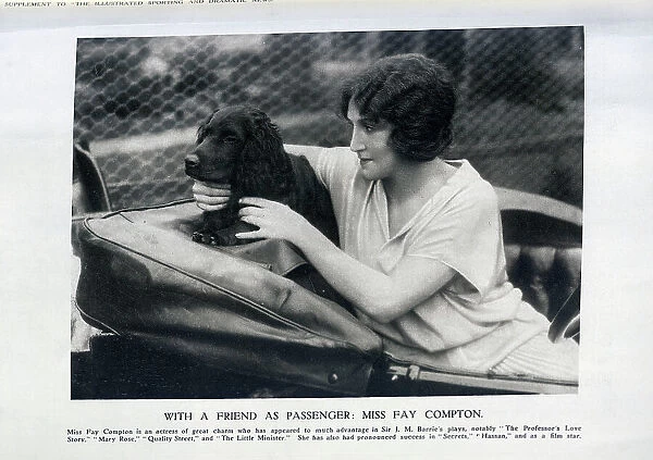 Fay Compton With Dog