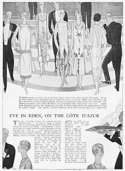 Feature about society on the Cote D Azur, 1925