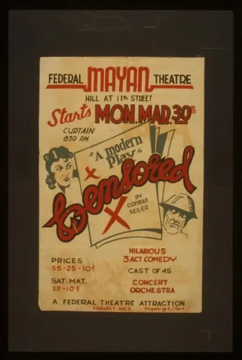 Framed Print : Federal Mayan Theatre presents Censored, a modern play by C Framed Print : Federal Mayan Theatre presents Censored, a modern play by C