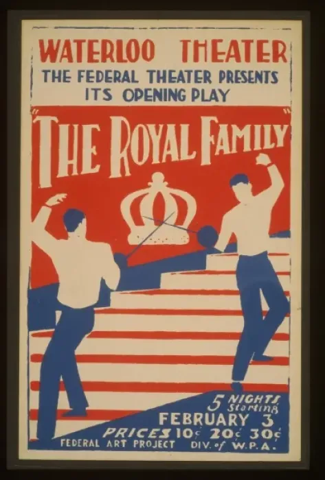 Framed Print : The Federal Theater presents its opening play The royal fami Framed Print : The Federal Theater presents its opening play The royal fami