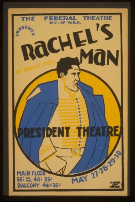 Framed Print : The Federal Theatre Div. of WPA. presents Rachels man by Br Framed Print : The Federal Theatre Div. of WPA. presents Rachels man by Br