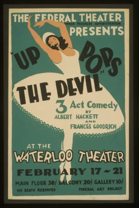 Framed Print : The Federal Theatre presents Up pops the devil 3 act comedy Framed Print : The Federal Theatre presents Up pops the devil 3 act comedy
