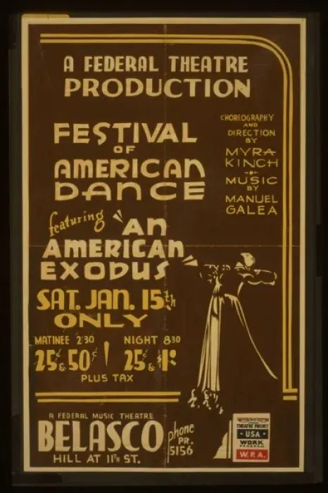 Framed Print : A Federal Theatre production festival of American dance feat Framed Print : A Federal Theatre production festival of American dance feat