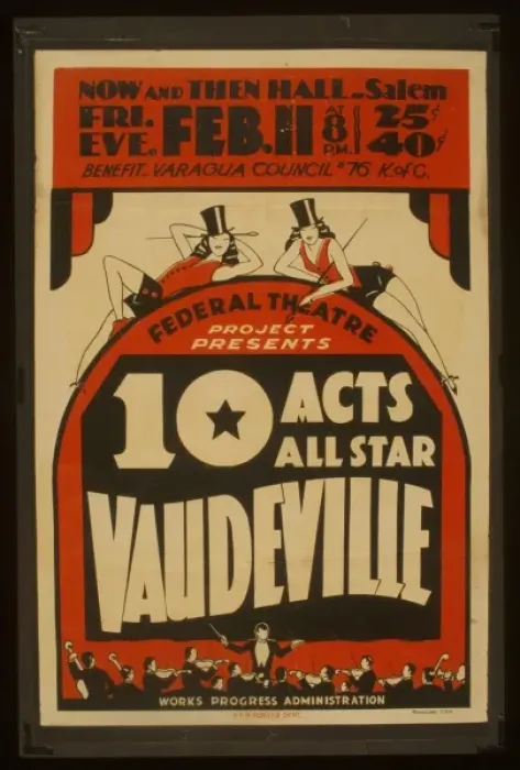Framed Print : Federal Theatre Project presents 10 acts all star vaudeville Framed Print : Federal Theatre Project presents 10 acts all star vaudeville