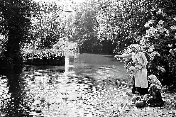 Feeding the ducks, Victorian period
