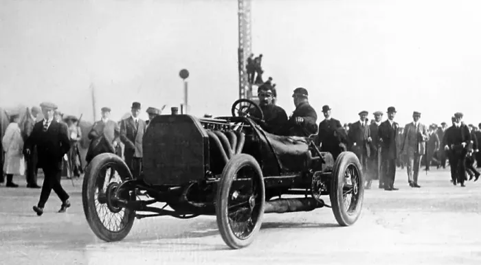 Framed Print : Felice Nazzarro driving his Fiat racing car Framed Print : Felice Nazzarro driving his Fiat racing car