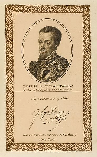 Felipe (Philip) II. FELIPE II OF SPAIN husband of Mary Tudor, renowned for his piety