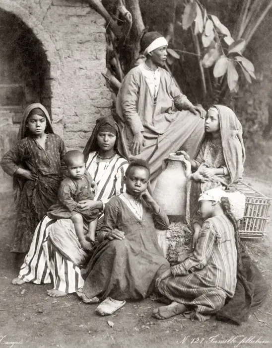 Framed Print : Fellahine family, Egypt, c. 1880 s Framed Print : Fellahine family, Egypt, c. 1880 s
