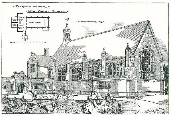 Felsted School, Essex, Perspective View