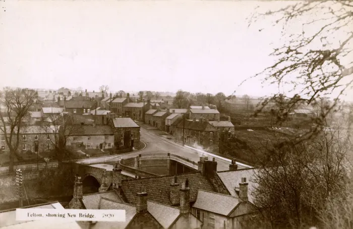 Framed Print : Felton, Northumberland - showing the new and old bridges