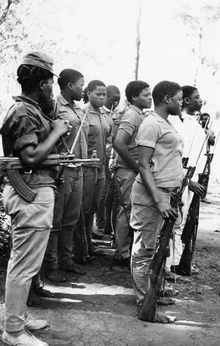 Framed Print : Female African soldiers Framed Print : Female African soldiers