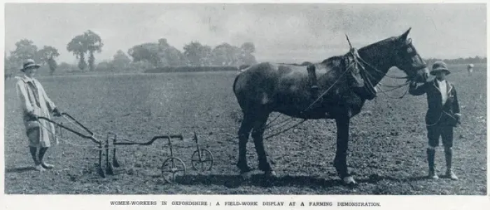Framed Print : Female agricultural workers in Oxfordshire Framed Print : Female agricultural workers in Oxfordshire