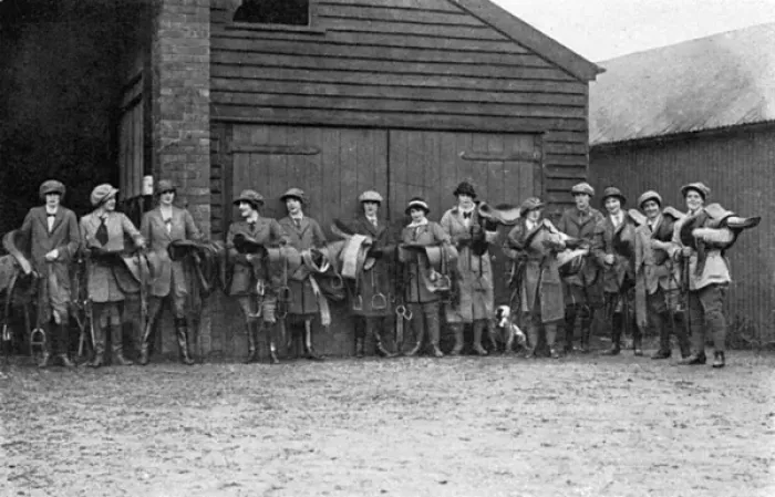Framed Print : Female Army Remount Workers during First World War Framed Print : Female Army Remount Workers during First World War