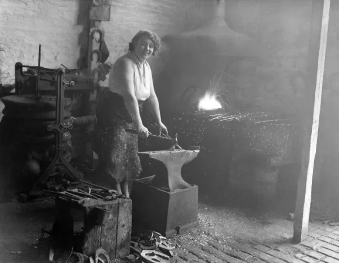 Framed Print : Female Blacksmith Framed Print : Female Blacksmith