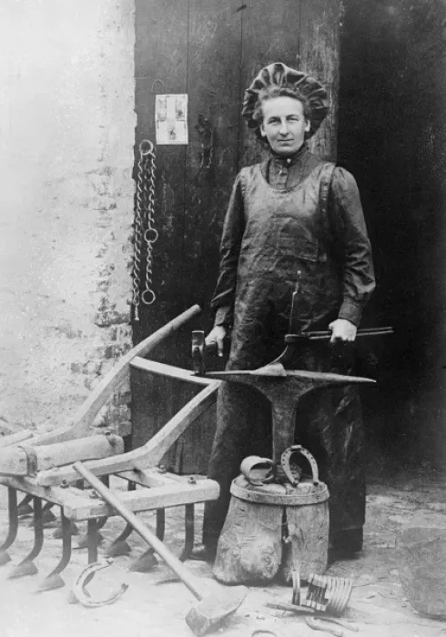 Framed Print : Female Blacksmith Framed Print : Female Blacksmith